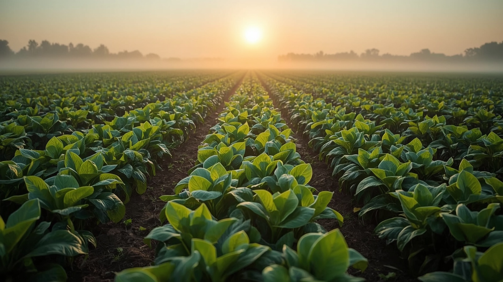 Campo de cultivo saludable